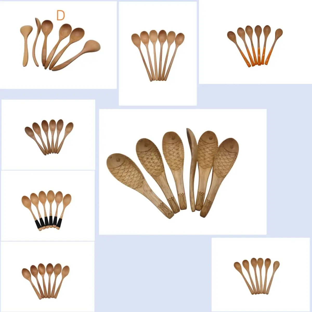 Wooden Creative Small Spoon Coffee Stirrer Milk Spoon Set, Eco-Friendly Kitchen Utensils, Perfect for Daily Use, Durable & Stylish Design