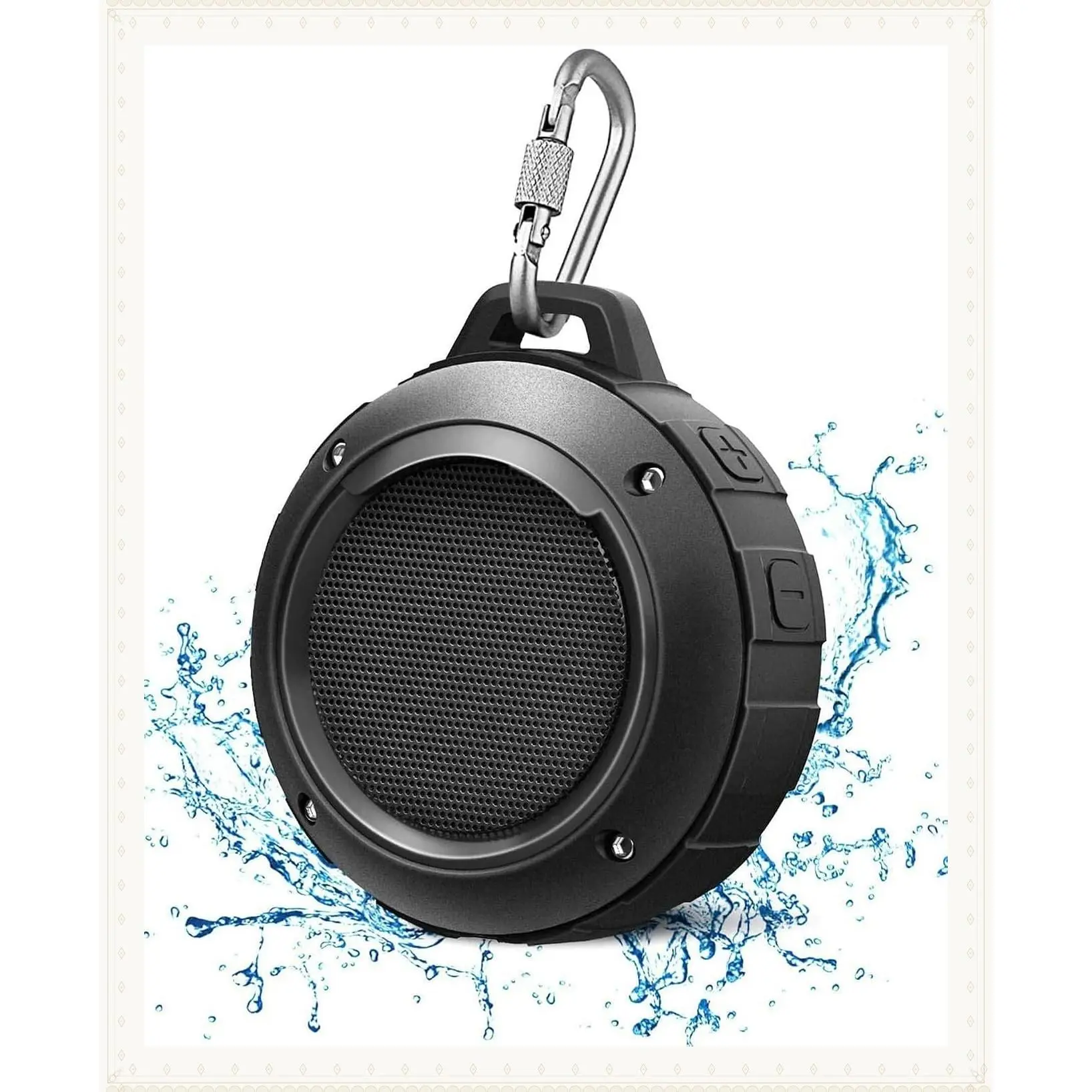 Portable Wireless Bluetooth Speaker, Waterproof Outdoor Shower Travel Mini Speaker with Enhanced Bass, Built-in Mic for Sports, Pool, Beach, Hiking, CampingGift