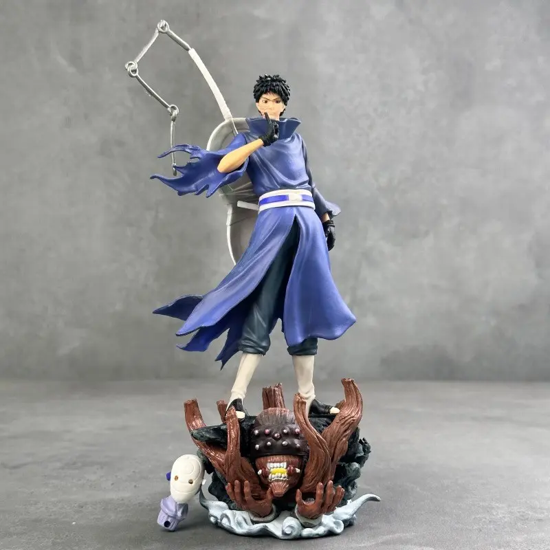 Uchiha Sasuke Standing Wave Model, Dual-Headed Sharingan Eye Figure, Collectible PVC Figure, Anime Statue Collectible, Birthday Gift Decoration, Anime Character Statue
