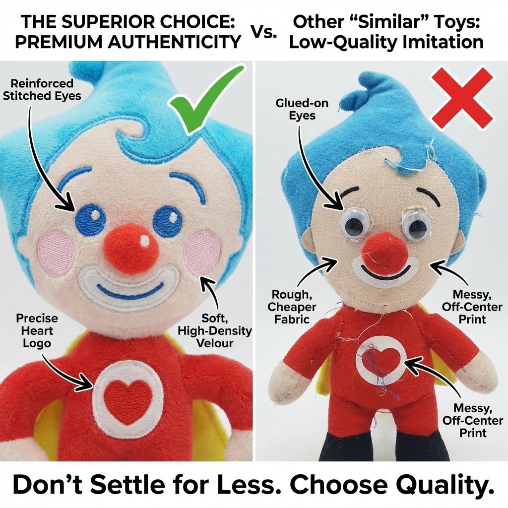 Plim Plim Clown Plush Toy - Soft Stuffed Cartoon Character Superhero, Cute Huggable Sleeping Companion for Toddlers, Best Birthday & Baby Shower Gift for Kids (0-6 Years)