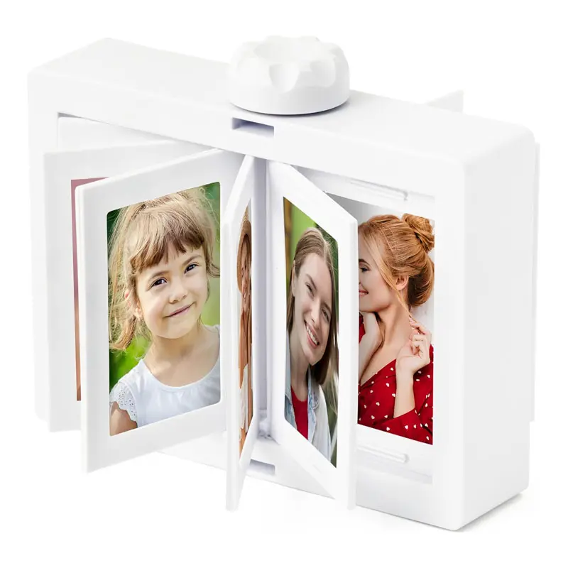 Flip Photo Album Desktop Polaroid Rotating frames for 3x2in Mini Photos & Photocards, Rotating Flip Photo Album Desktop small picture frame for 24 Photos Family Photo Collections for Home Office