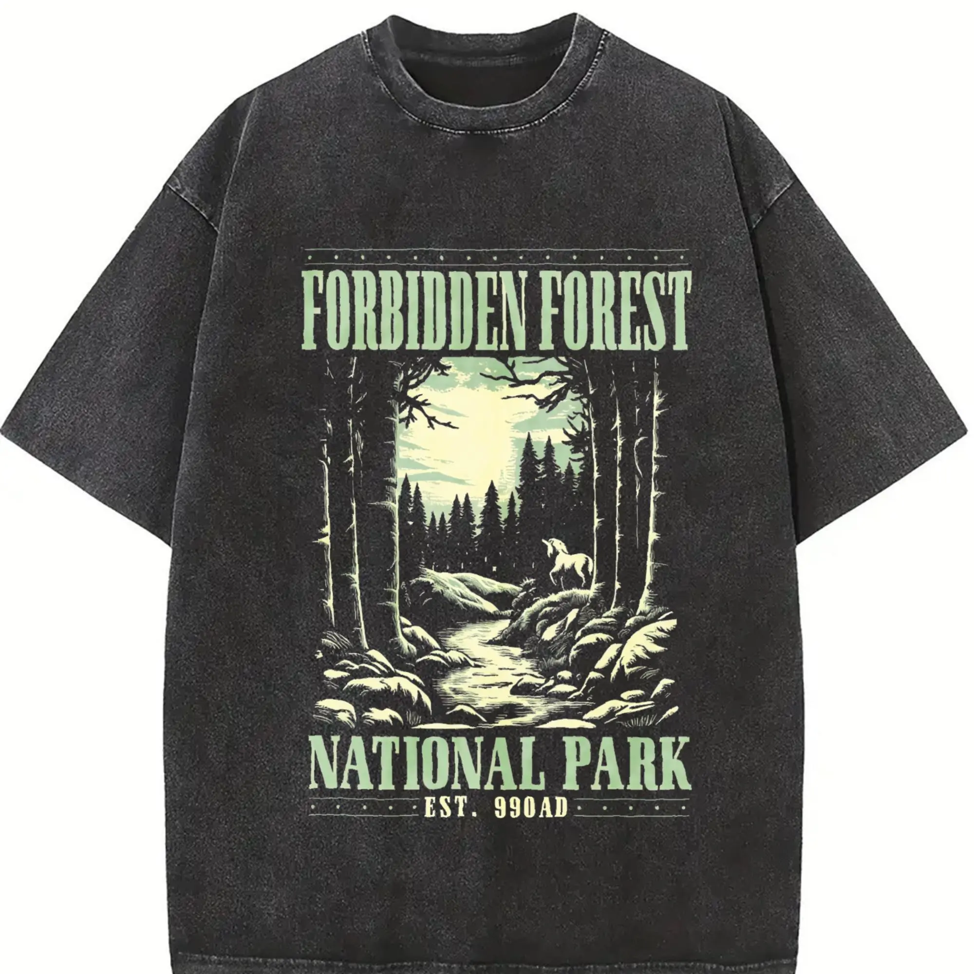 Forbidden Forest Shirt, Bookish T-Shirt, Wizarding School Tshirt, National Park Wizard Shirt, Thrifted Aesthetic Reader Gift