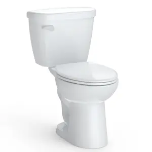 Commercial Elongated Ceramic 2-Piece Toilet Set - ADA-Compliant Comfort Height, 1.28 GPF Power Flush, cUPC & WaterSense Certified, Soft-Close Seat, 12" Rough-In, Side Handle, Modern Design