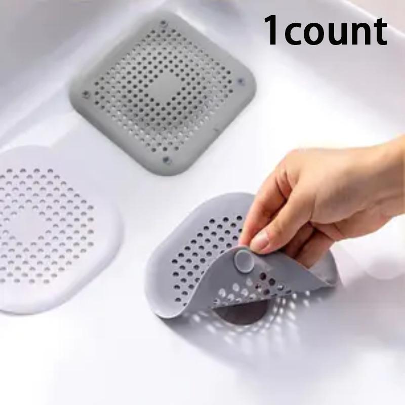 Random Color Shower Hair Catcher, 1 Piece Portable Drain Hair Stopper and Protector, Rubber Cover Hair Filter for Bathroom and Kitchen #GLOBAL PICKS