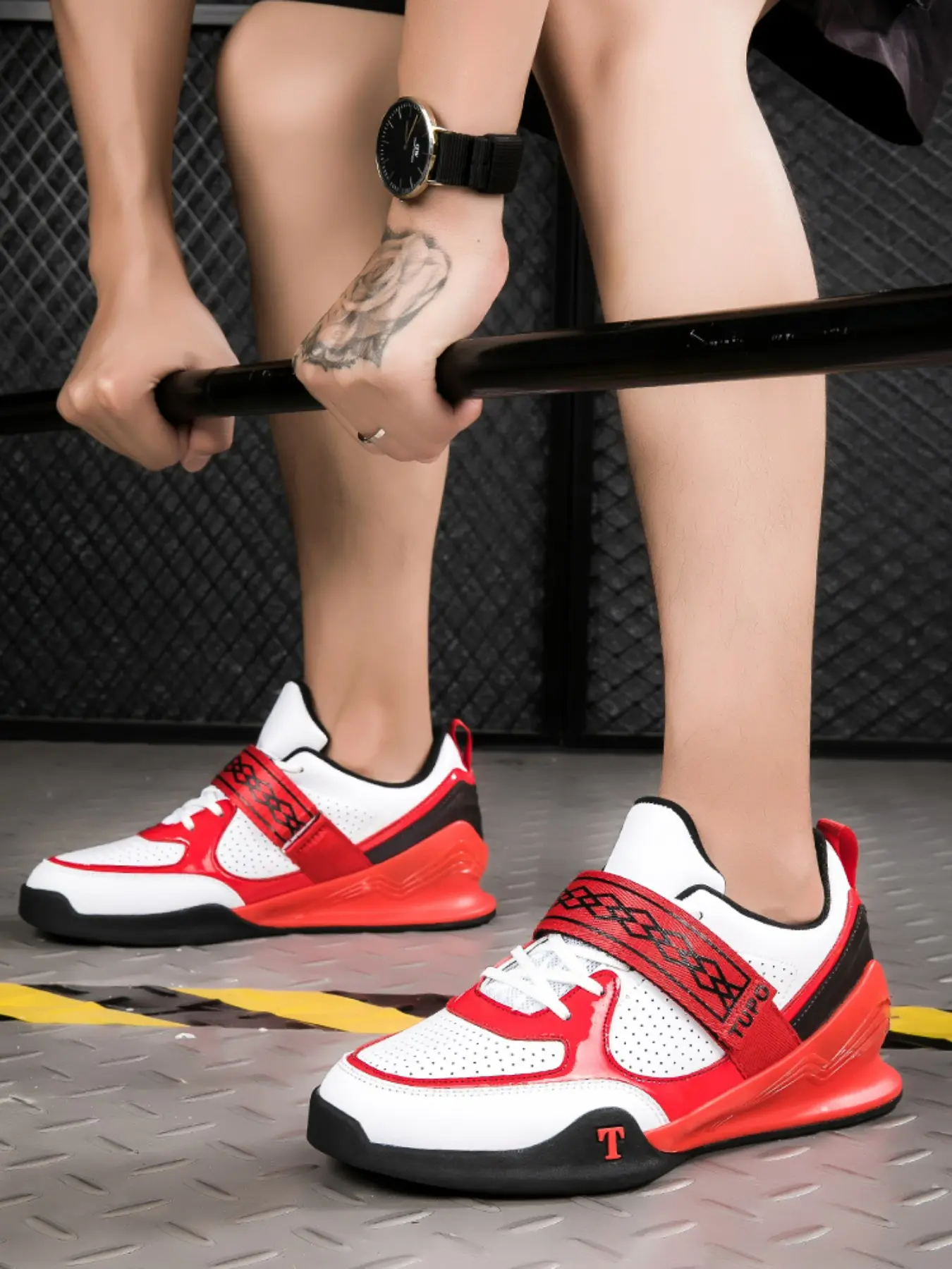 Unisex Professional Squat Shoes for Indoor Use, Ideal for Squats, Deadlifts, Strength Training, Comfortable and Durable Gym Footwear