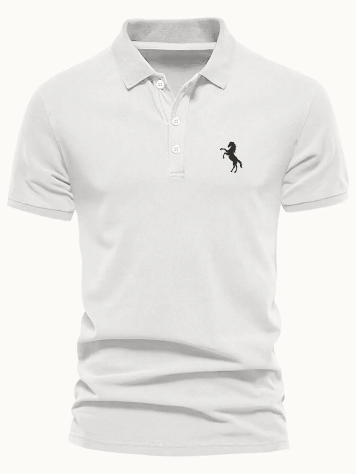 Men's Fashion Simple Trendy Sport Business Polo Shirt, Horse Racing 3D Print, Ideal for Travel and Casual, Stylish and Comfortable