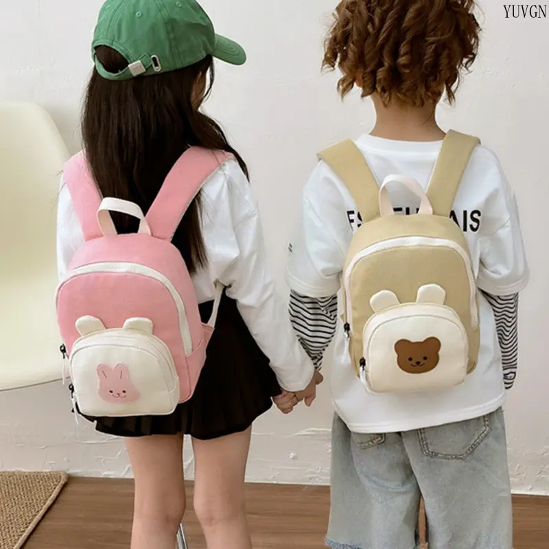 Cute Animal Print Children's Backpack, Lightweight Cloth Mini Daypack with an Adjustable Strap for Kindergarten, Daily & Outdoor Travel, Graphic, Accessory For Kindergarten, Children’s Rucksack, Compact, Unisex Kids, Animal Faces, No Wheels, Kids Backpack