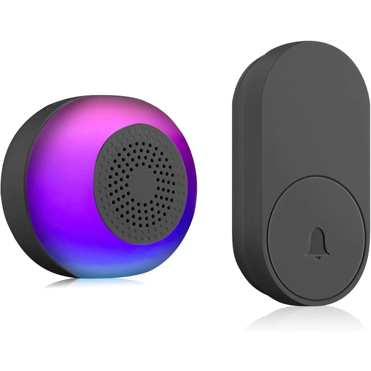 Doorbell IP66  59 Chimes 760  115dB with Volume Levels Mute Mode & 6 LED Flash Doorbell Ringer  for  Bedroom  Classroom Apartment Hearing-Impaired