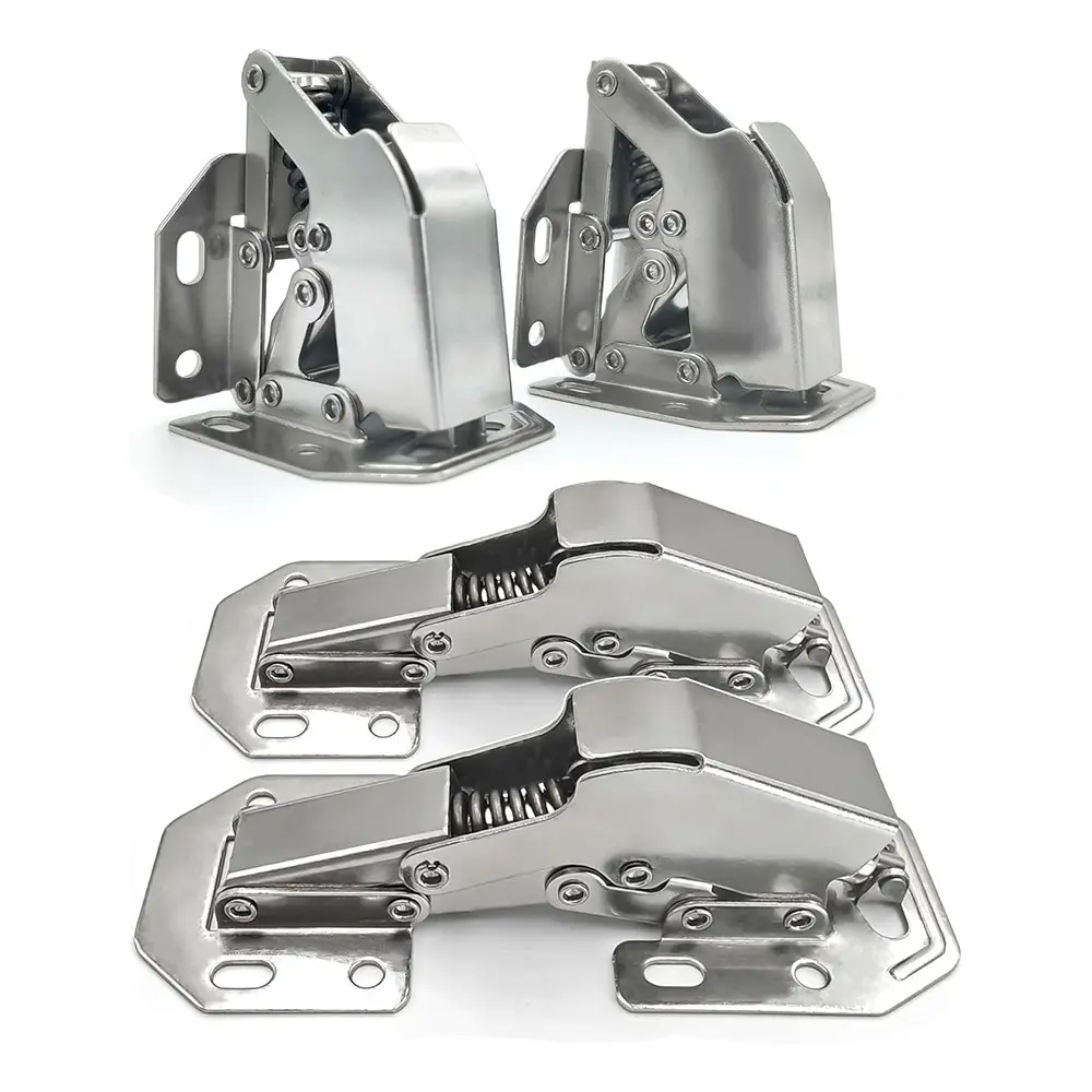 2/4-Pack Frog Hinge, No-Drill Cabinet Door Hinge, Pipe Hinge, Durable and Easy Installation, Perfect for Furniture and Home Decor