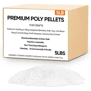 5 lb Poly Pellets Weighted Stuffing Beads Plastic Pellets for Stuffed Animals Bean Bags Crafts Doll and Blankets