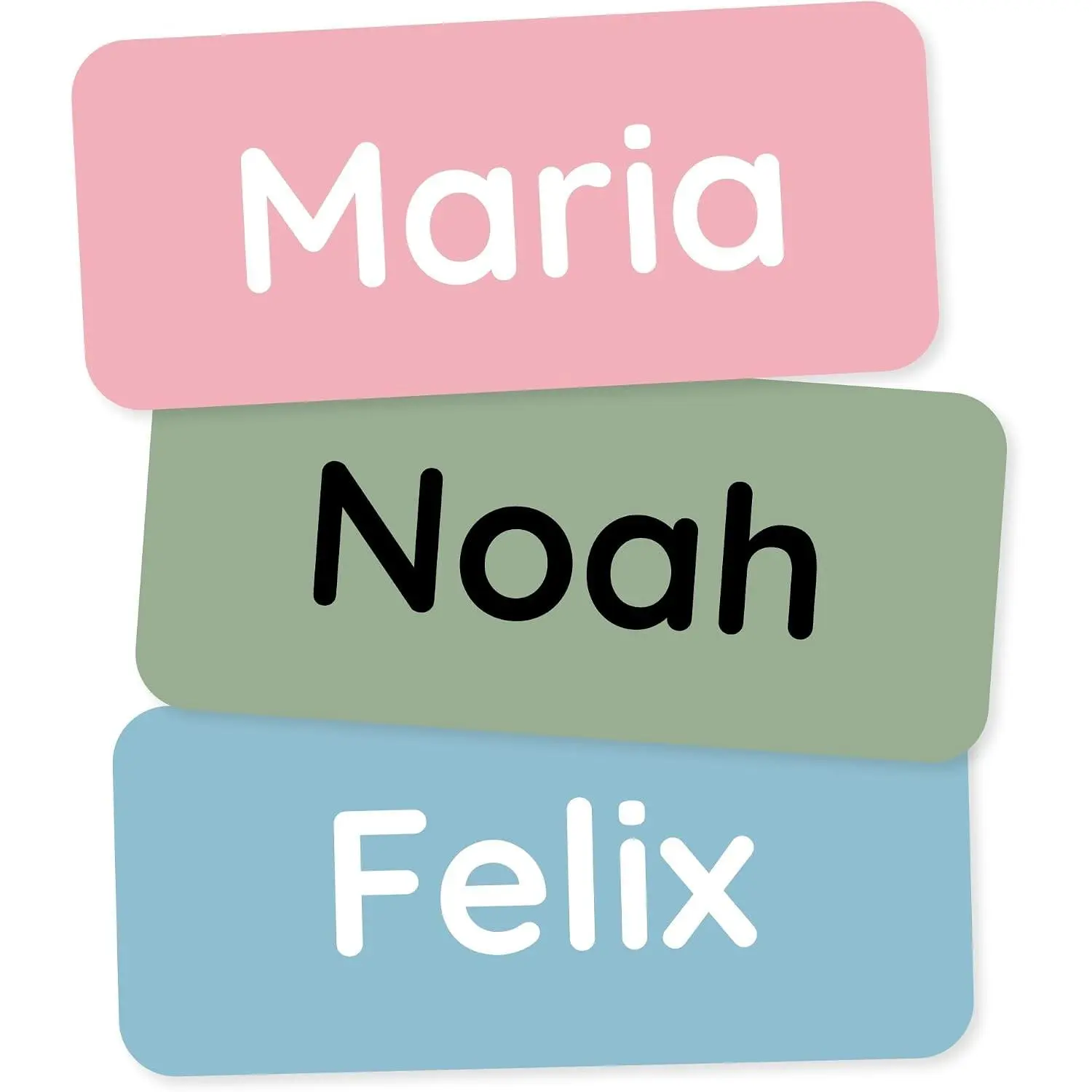 Personalized Name Labels for Kids (180) – Clothing Labels & Daycare Labels – Custom Waterproof Stickers for School Supplies - Solid Color