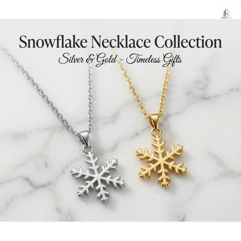 Unisex Copper Craft Simple Pendant Necklace - 1-Piece Snowflake Jewelry, Daily Accessory, Holiday Wear for Men & Women, Elegant Versatile Gift for Party Weddings