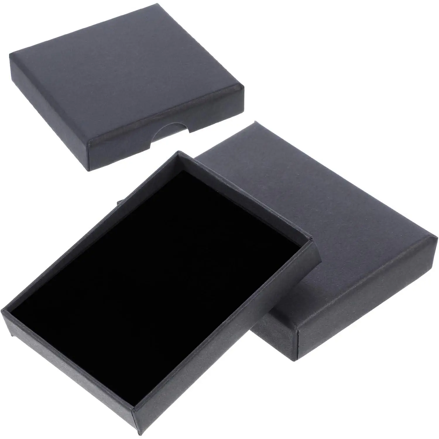 2 Pack  Fill Cardboard Paper  Box Small   Box Christmas  Box Necklace Bracelet Earring Organizer Box Apply for Pendant  Necklace Bracelet Packing (2 Sizes)