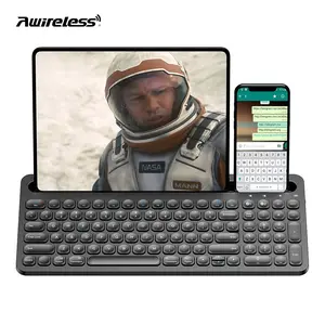Multifunctional Bluetooth-compatible Keyboard with Numeric Keypad and Tablet Stand, Ergonomic Design, Rechargeable Long Battery Life