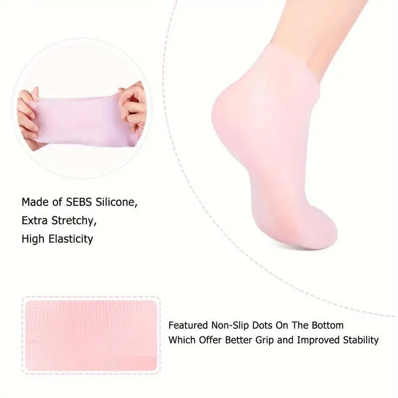 Silicone Foot Care Socks, 5 Pairs Moisturizing Foot Care Socks, Foot Skin Care Tool for Women & Men, Intensive Foot Care, Professional Foot Care Products