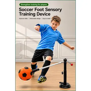 Adjustable Soccer Training Ball Trainer for Kids & Teens, Improve Ball Control, Footwork, Touch & Juggling Skills, 360 °   Rotating Indoor Outdoor Soccer Practice Equipment