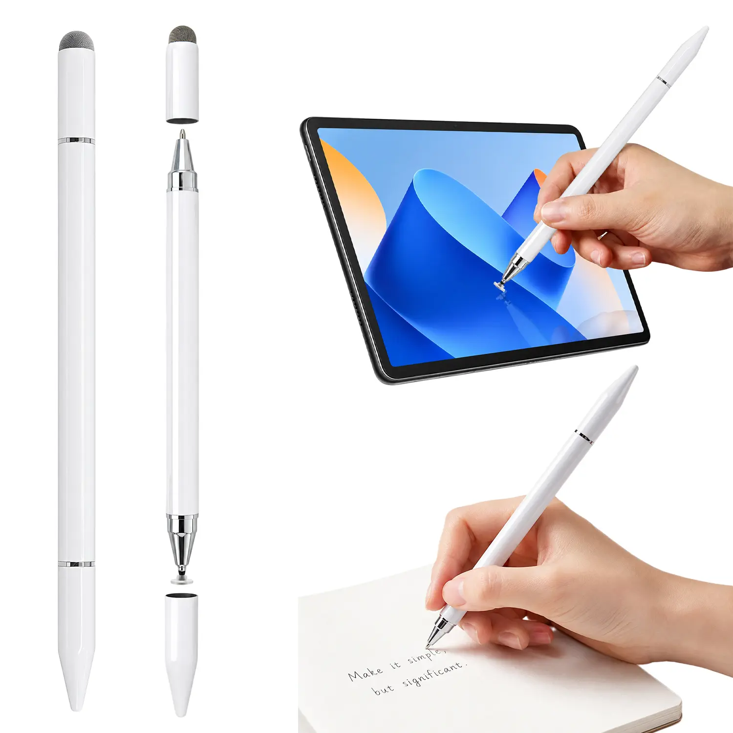 3 in 1 Stylus Pens for Touch Screens, High Sensitivity & Precision Capacitive Stylus for Apple iPad iPhone Tablets Samsung Galaxy All Universal Touchscreen Devices