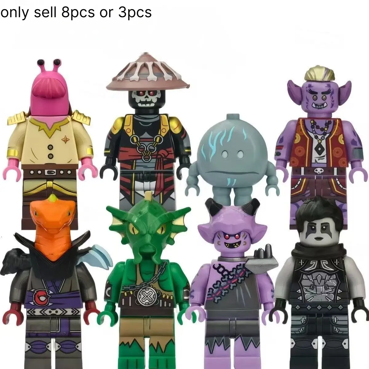 Fantasy Warrior Miniature Set, Dark Ninja Style Action Figures with Weapon Accessories, Ideal Desktop Collection Display