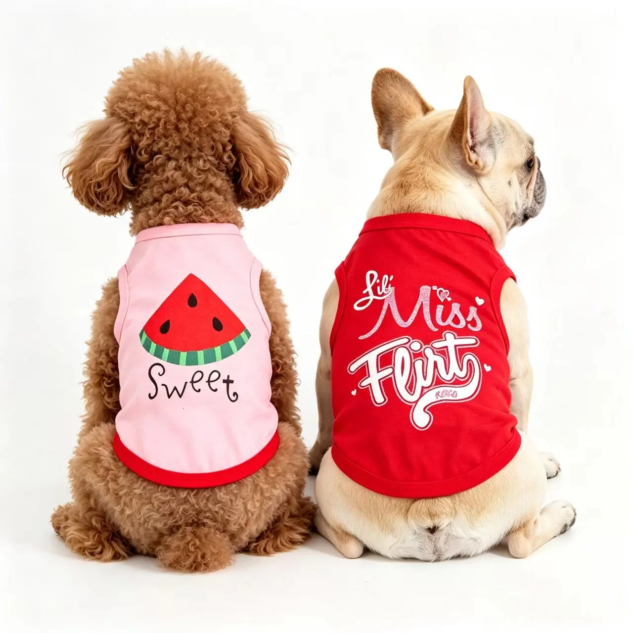 2-Pack Pet Summer Breathable Vest, Cat Dog Universal, Poodle, Lightweight Sweat-Resistant, Shape Retention, Comfortable Fit
