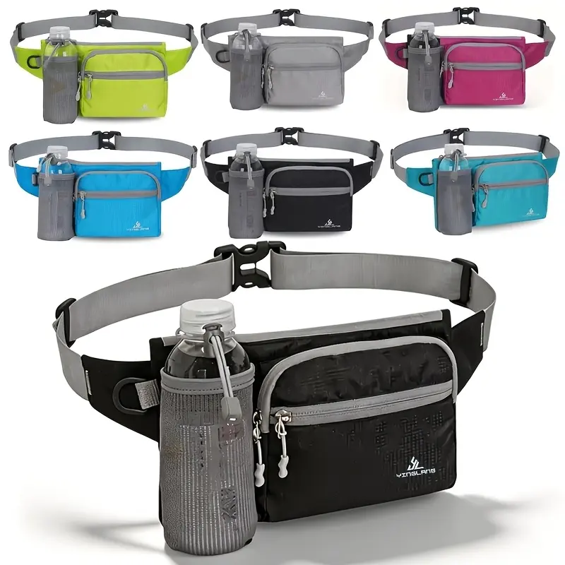 1-piece Fashion New Style Women's Waist Bag, Portable Mobile Phone Pouch, Waist Document Bag, Coin Purse, Unisex Water Bottle Holder Crossbody Bag, Hiking Waist Bag with Reflective Strips, Suitable for Fitness, Running, Back-to-School Season, Vacations, H