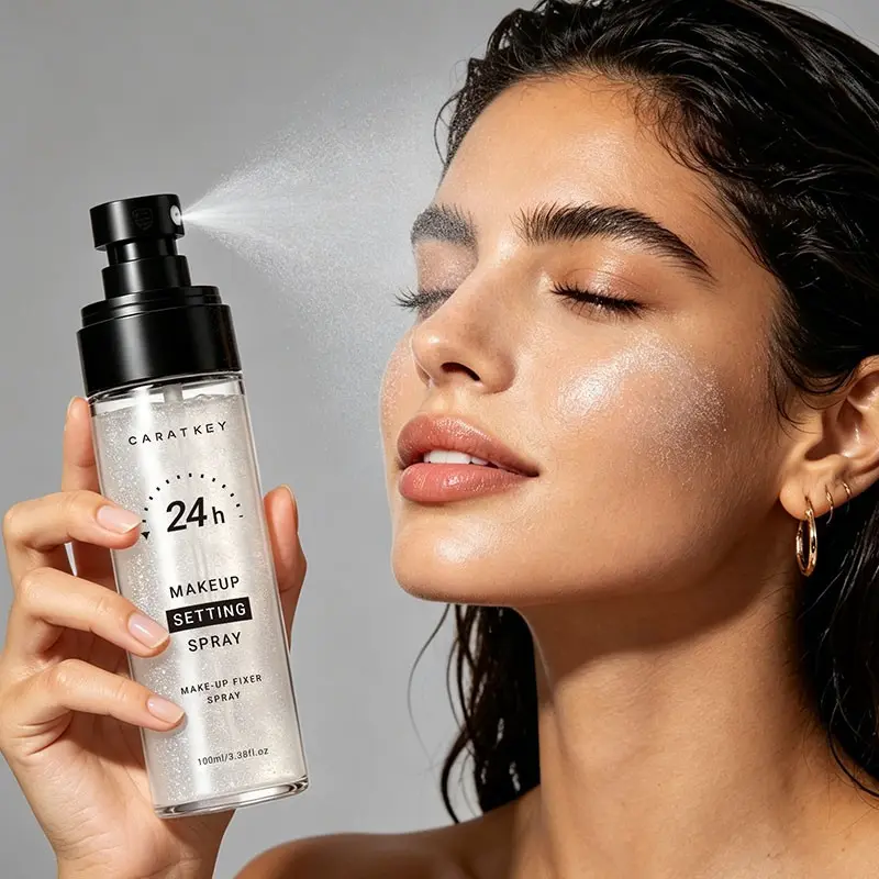 Setting Spray + Primer, 3-In-1 Prime Hydrate Set, Natural Finish with Niacinamide, Makeup & Face Primer, Long-Lasting Formula, Makeup Fixer, Hydrating Setting Spray