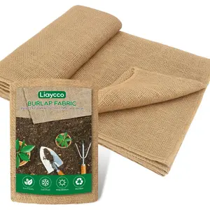 40" x 5 Feet Burlap Fabric Roll – Burlap Fabric by the Yard, Natural Jute Garden Fabric for DIY Crafts, Multipurpose Tree Wrap, Outdoor Plant Cover, Weed Barrier, Landscaping, Rustic Party Decor