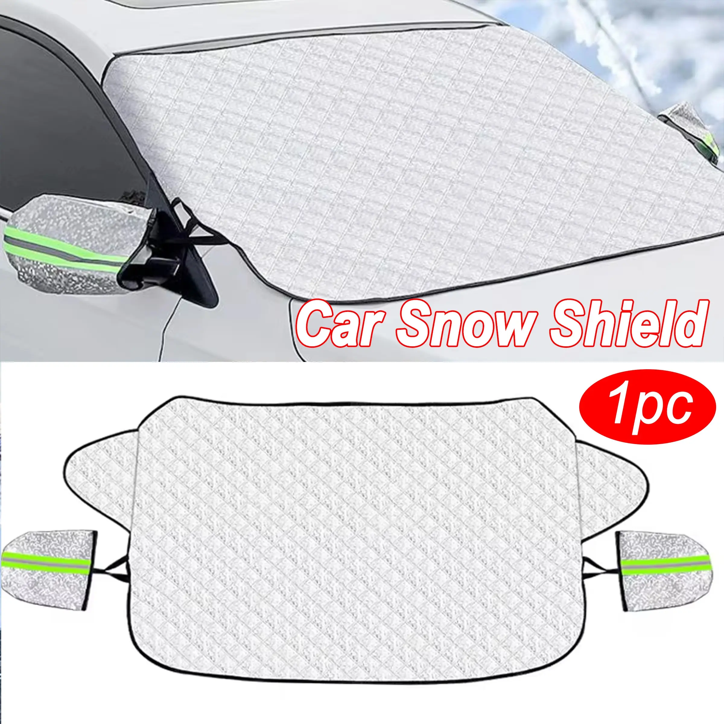 Multi-Functional Car Windshield Snow Shield, UV Protection, Anti-Freeze, Summer Sunscreen, Fits Most Cars, Protective Accessory