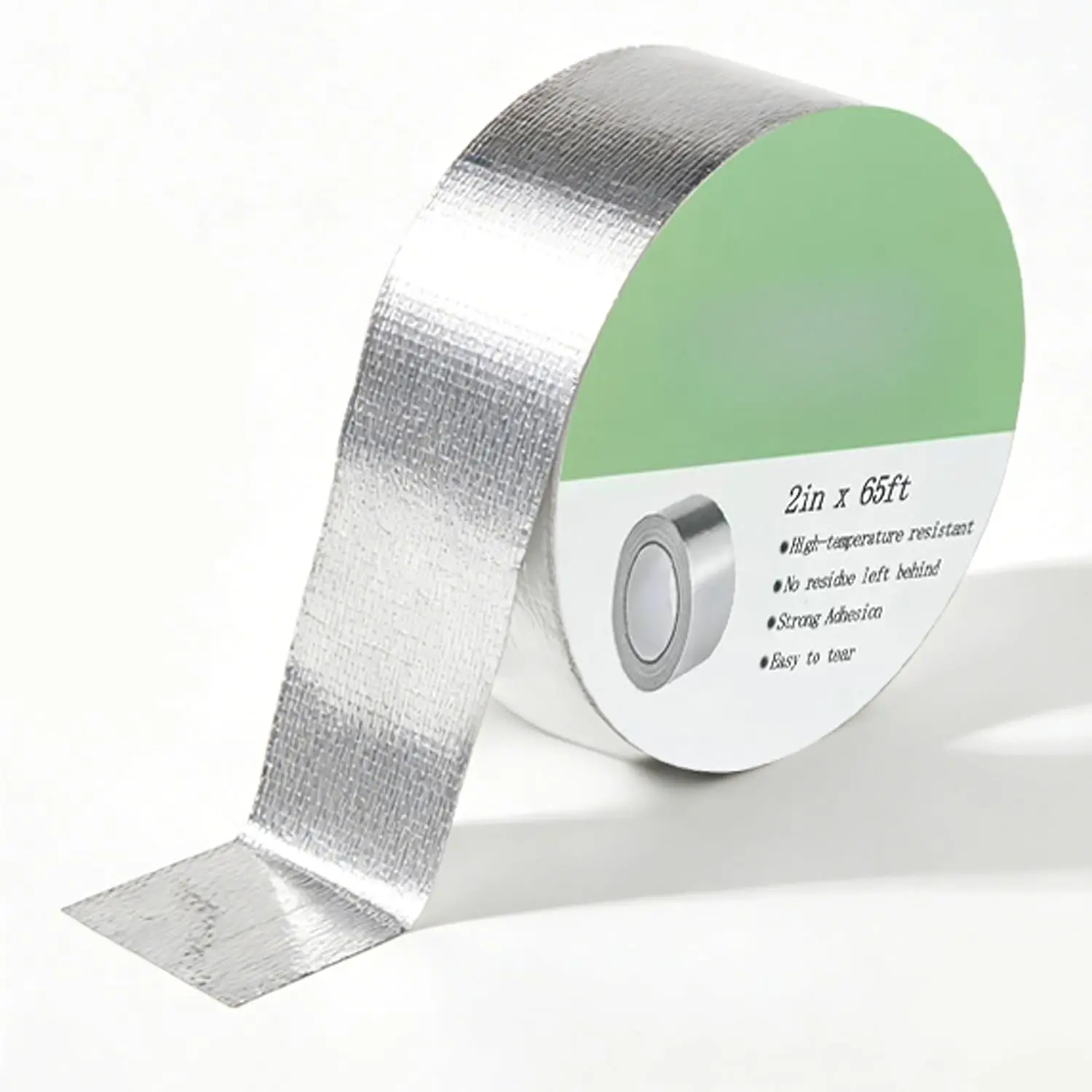 Foil Heat Shield Tape  Heavy-Duty 2In x 66Ft | Heat Resistant,Fiberglass Reinforced Tape, Adhesive,Vapor Barrier, for Ductwork,HVAC,Auto Insulation