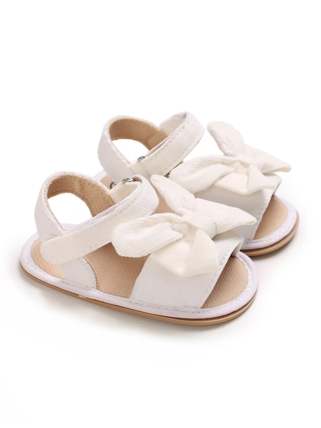 Spring Summer Cute Bunny Ears Bow Sandals Infant Shoes for Girls, Comfortable Breathable Baby Shoes for 0-18 Months, Toddler Learning Walkers