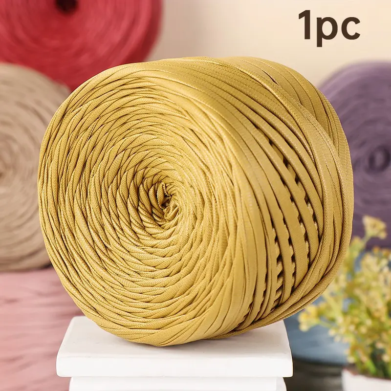200g Leather-Like Yarn, High-Quality Handmade Craft Hooking Thread, Ideal for, Slippers, Bags, Hats, Halloween Decor, DIY Gifts, Fashionable Fabric Strip