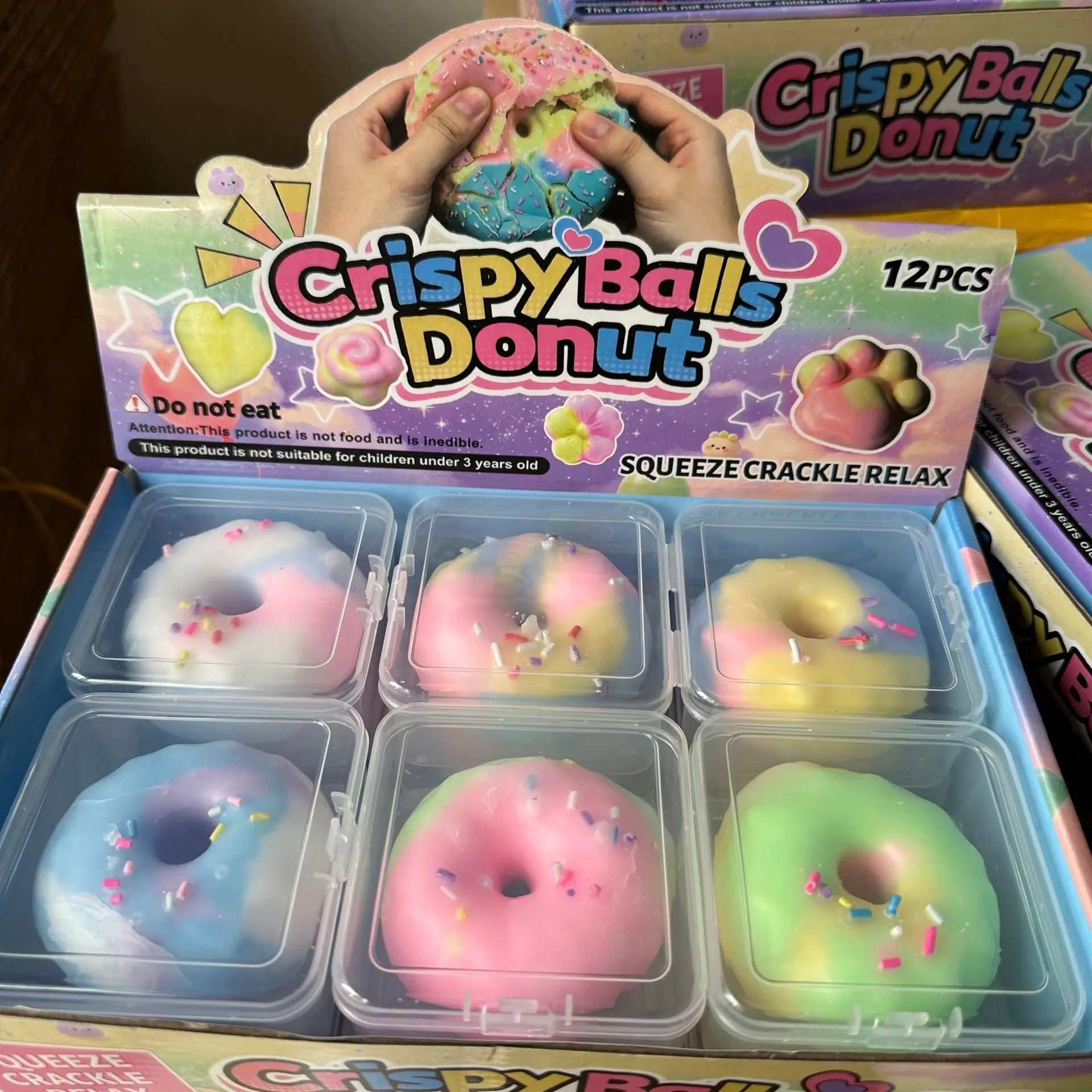Crunchy Stress Relief Donut, Macaron, Cat Paw, Chocolate Squishy Toy