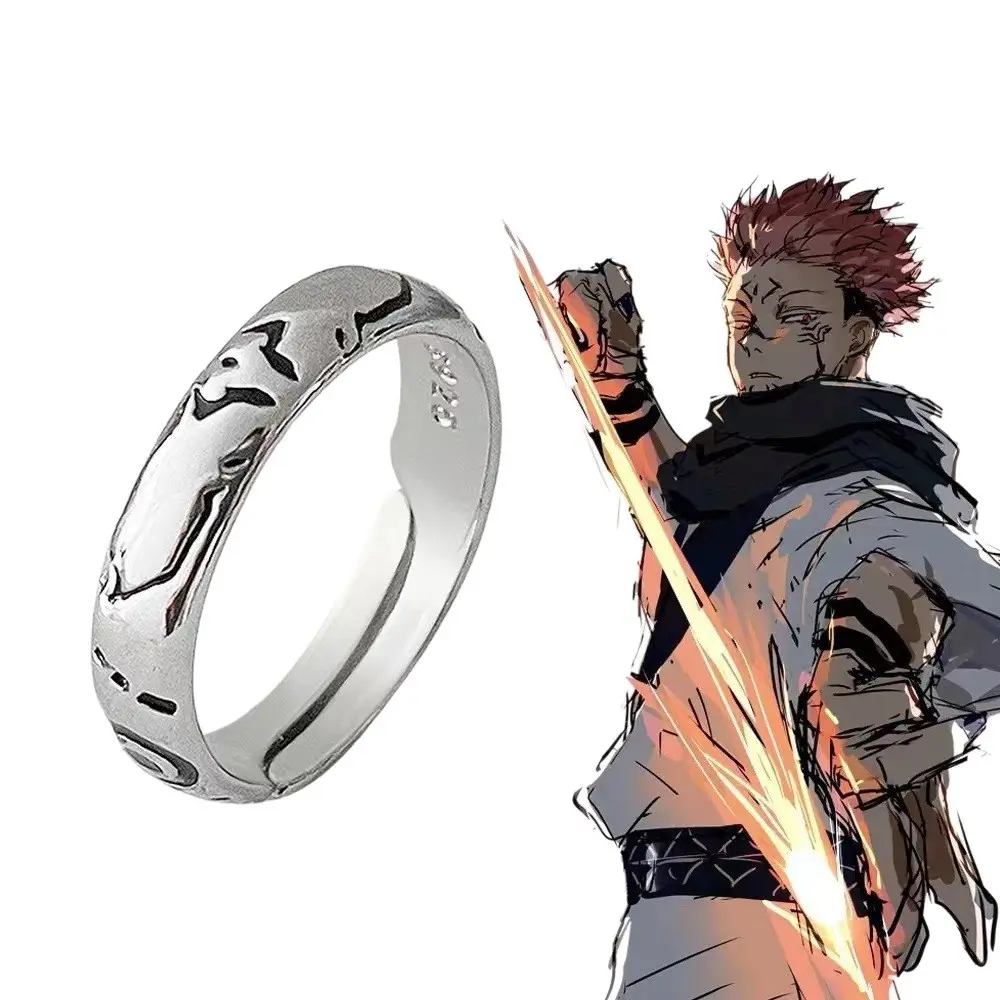Jujutsu Kaisen Cosplay Ring, Ryomen Sukuna King of Curses Inspired Finger Ring, Yuji Itadori Anime Jewelry Gift