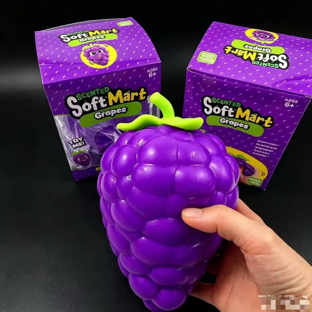 Fruit Soft Toys, Giant Grape Jumbo Soft Toy, Squeeze Fidgets, Cute Taba Soft Toys,Sensory Fidget Anxiety Relief, Novelty Stress Relief Fruit, Rebounding