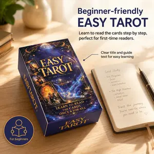 78-Card Beginner-Friendly Tarot Deck, Mystical Divination Oracle Cards, Casual Party Board Game, Card Games, Perfect for Newbies and Fun Gatherings