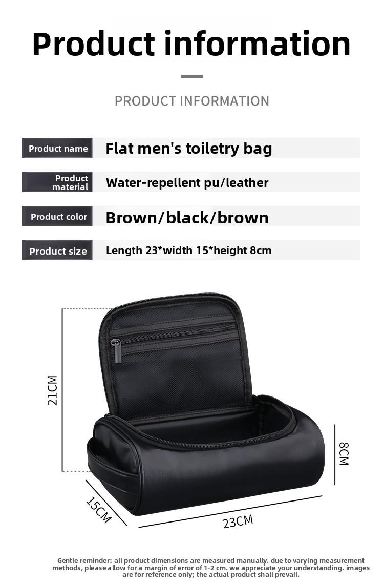💼 Portable PU Men's Makeup & Toiletry Bag – High-End, Large Capacity, Waterproof.Perfect Travel Organizer for Men!