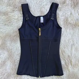 AfruliA XXXS   Colombian Girdles High Compression Vest Waist Trainer Corset with Zipper Hook Flat Belly Slimming Body Shaper