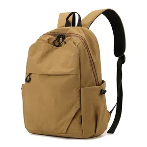 Men's mini waterproof backpack, women's lightweight nylon 20 35L travel daily bag, unisex cushioning belt, solid leisure short trip