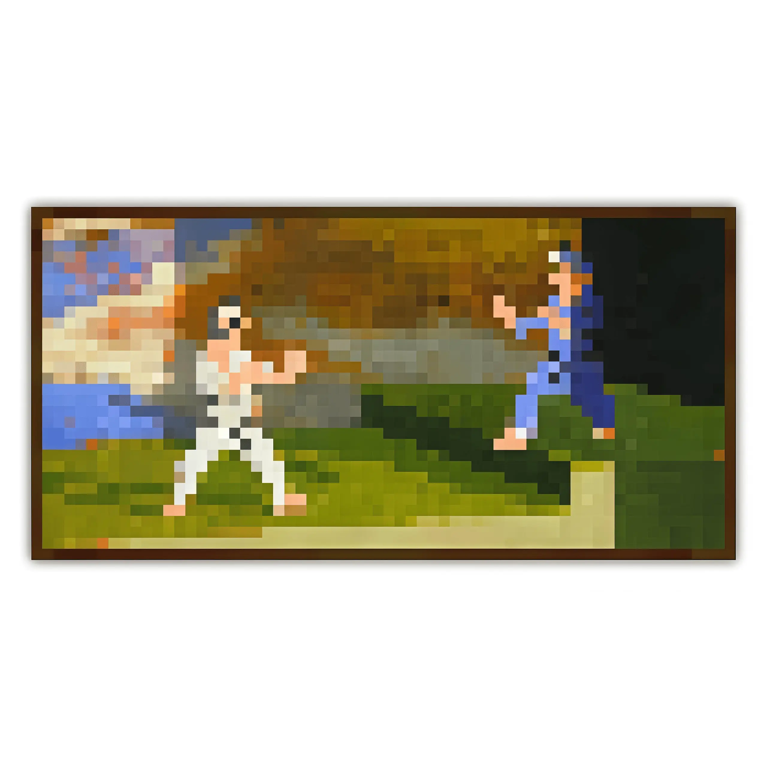 Retro 8-Bit Pixel Canvas Wall Art, Classic Pixel Artwork Print, Frameless Home Decor, Teen Boy Gift, Room Decoration for Gamer Setup Accent, Gaming Room Wall Decor, Vintage Digital Art Poster, Computer Room Decoration, Aesthetic Pixel Wall Art, jesus