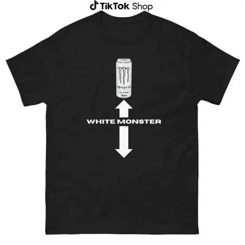 White monster t-shirt, Fun summer t-shirts, fun summer t-shirts, T-shirt white monster Sweatshirt Classic