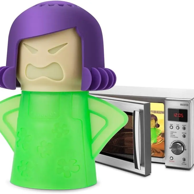 Angry Mama Eco-Friendly Microwave Cleaner, Simple Cleaning with Vinegar and Water, Safe and Hygienic, Easy-To-Use Household Appliance Cleaner
