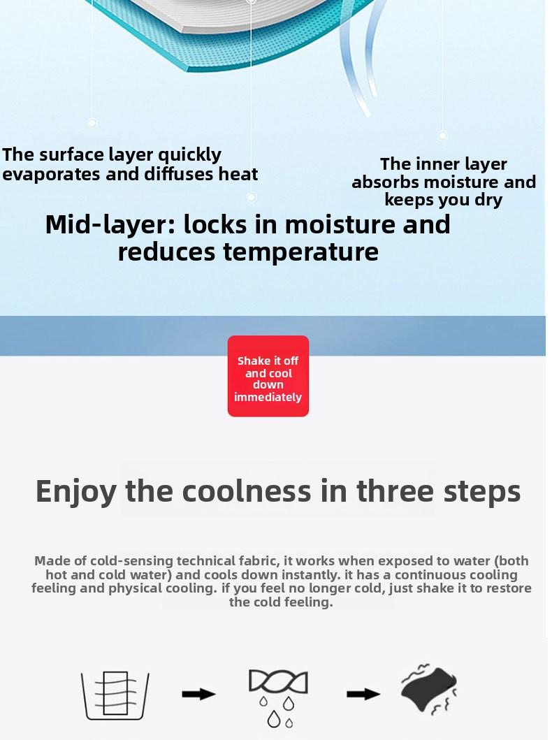 Portable Sports Cooling Towel with Silicone Sleeve Packaging, Lightweight Quick-Dry Ice Towel for Summer Outdoor Activities & Yoga