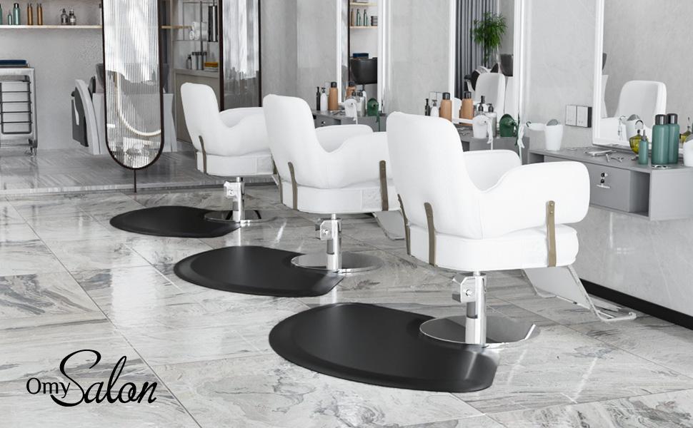 OmySalon Salon Floor Mat Anti Fatigue Thick Barber Chair Mats, Salon Mat for Hair Stylist Standing, Barbershop Beauty Spa Hairdressing Shampoo Equipment, Summervibes