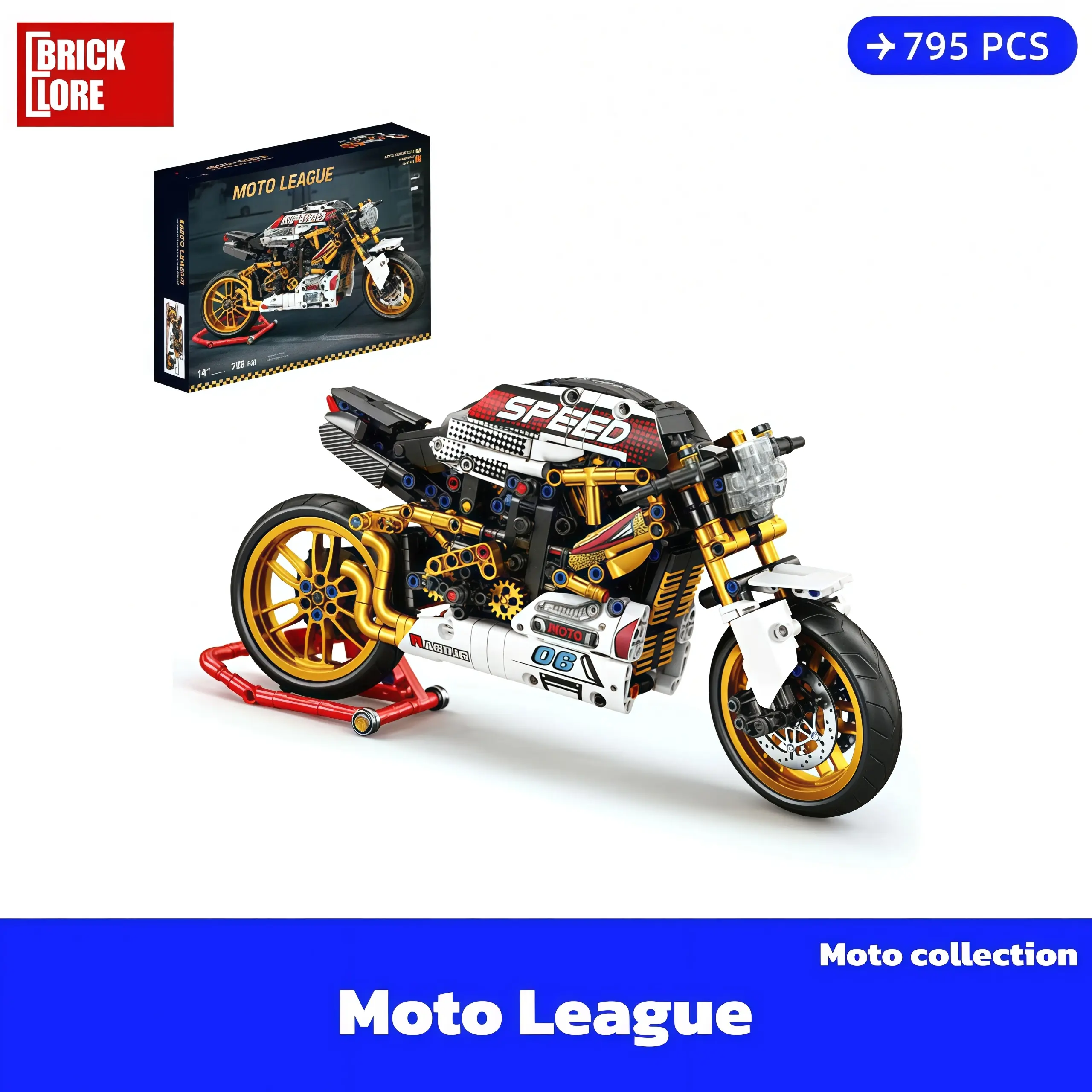 [BrickLORE](SHIP FREE)Moto League moto collection 795 pieces Gift Toy bricks