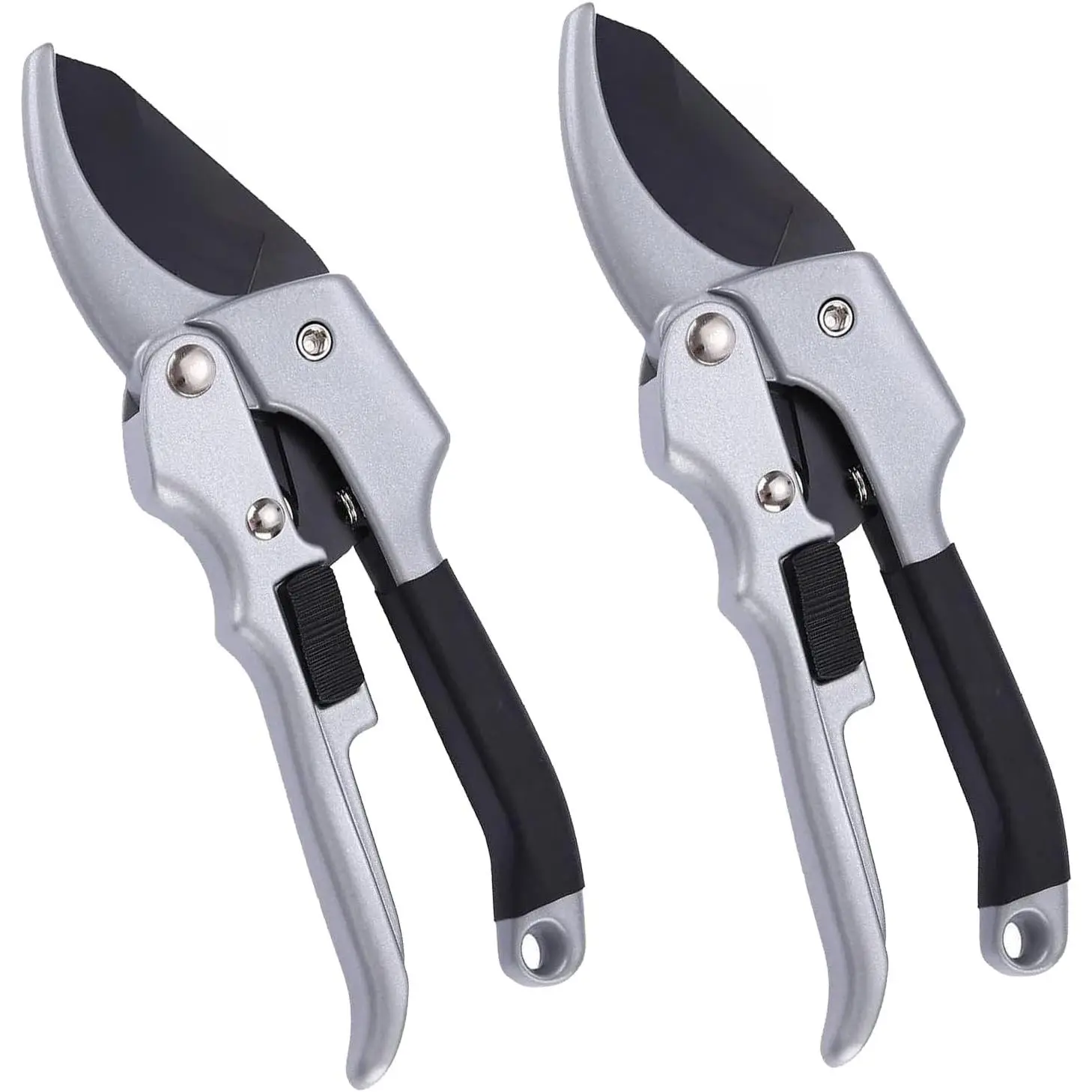 Sharp Japanese-Style Gardening Pruning Shears - German-Style Ratchet System Plant Trimming Tool for Florists, Arthritis Users, Trimming Flowers, Roses, Stems, Fruit Trees