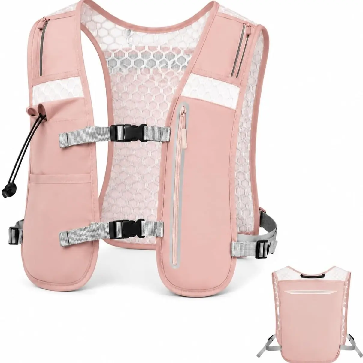 Running Vest Backpack for Women Men Runners, Lightweight Hydration Vest, Breathable Functional Running Vest, Camel Hydration Backpack for Trail Running, Cycling, Hiking & Marathons