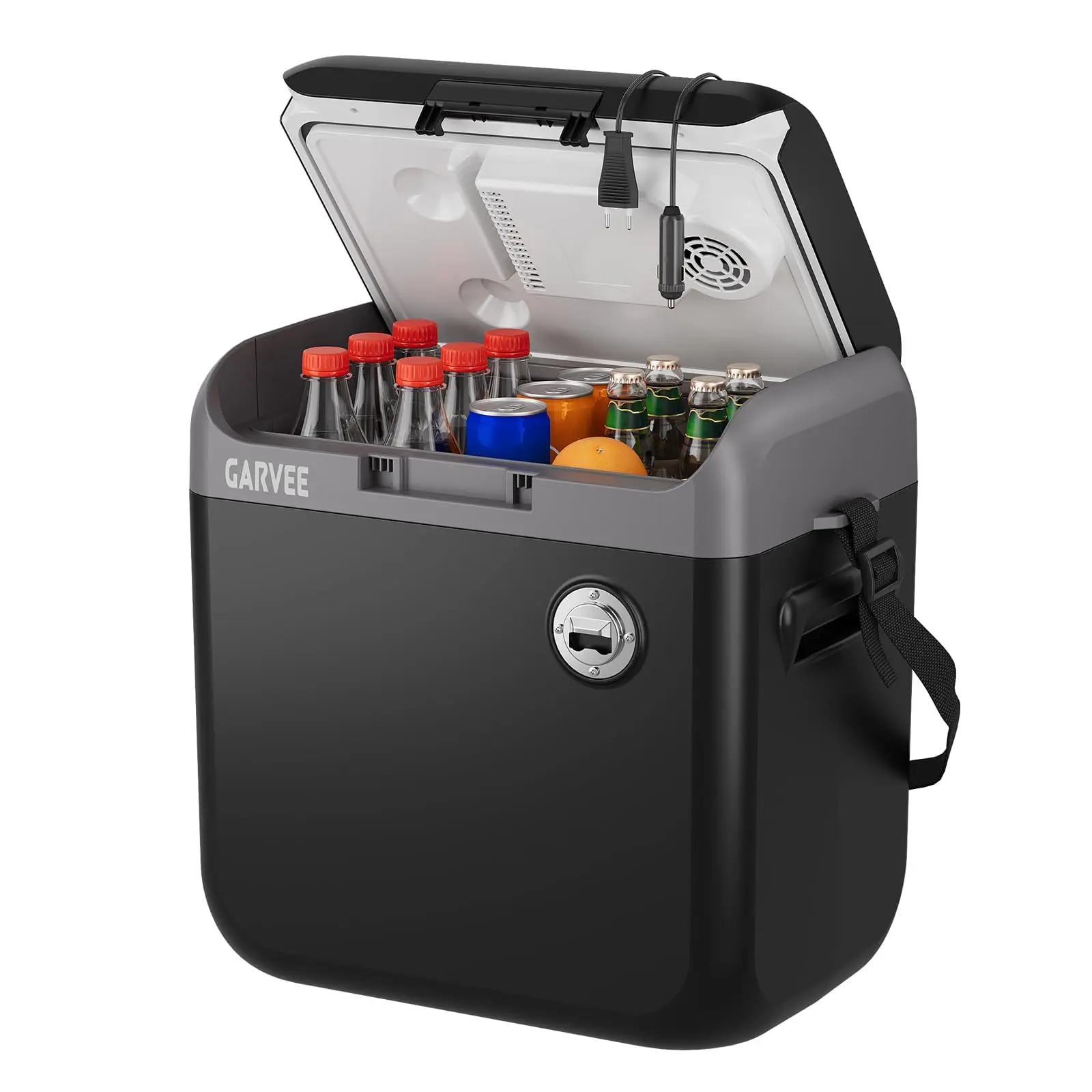 25L Portable Thermoelectric Cooler and Warmer, Black, 12V Car and 110V Home Use 25L Portable Thermoelectric Cooler and Warmer, Black, 12V Car and 110V Home Use