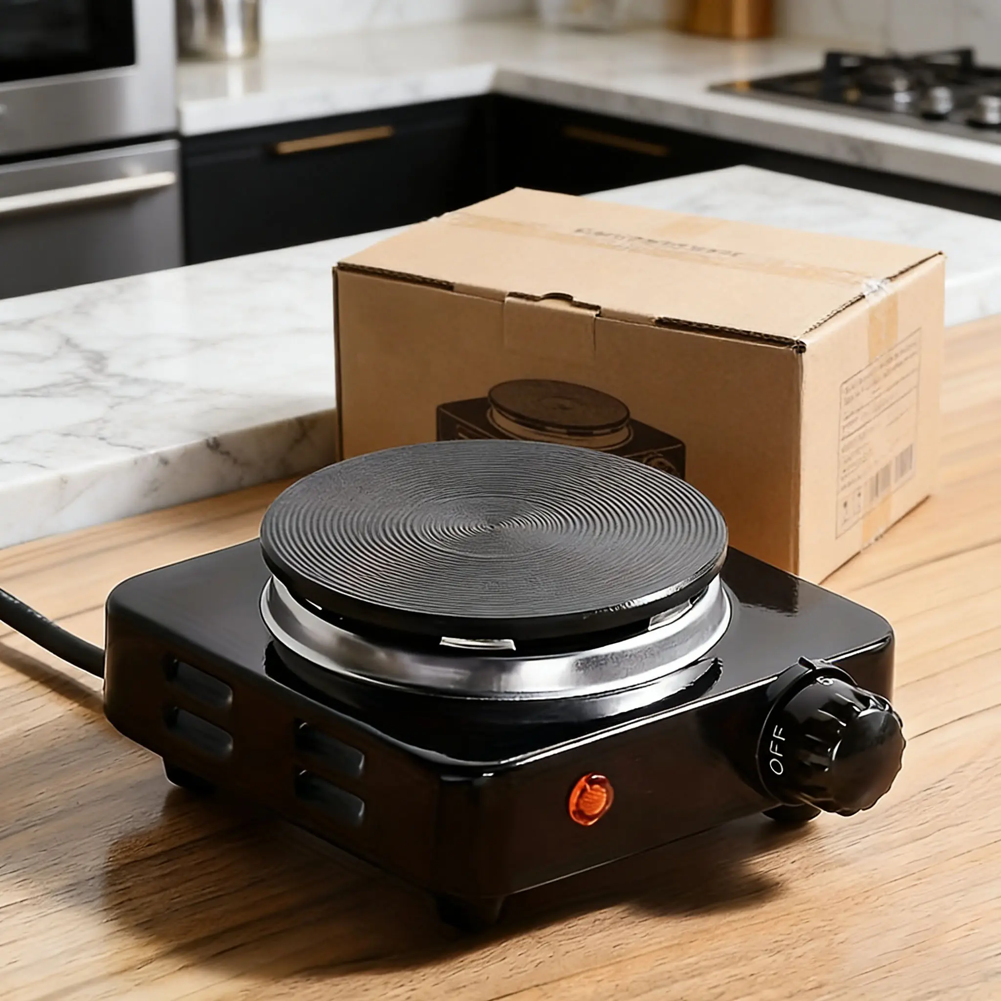 500W Portable Electric Mini Hot Plate 110V, Single Countertop Burner for Cooking, Coffee Heater & DIY Candle Lipstick Making Furnace