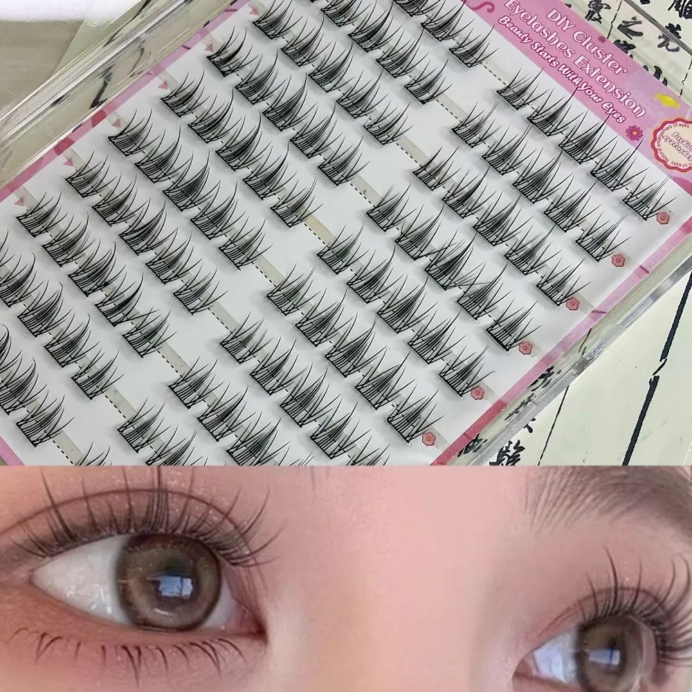 Directly Applied False Eyelashes, 100pcs, C Curl, Soft Comfort, Asian Style, Beginner Friendly, Clear Clean, Self-Adhesive, Volume Eyelashes, DIY Volume Eyelashes