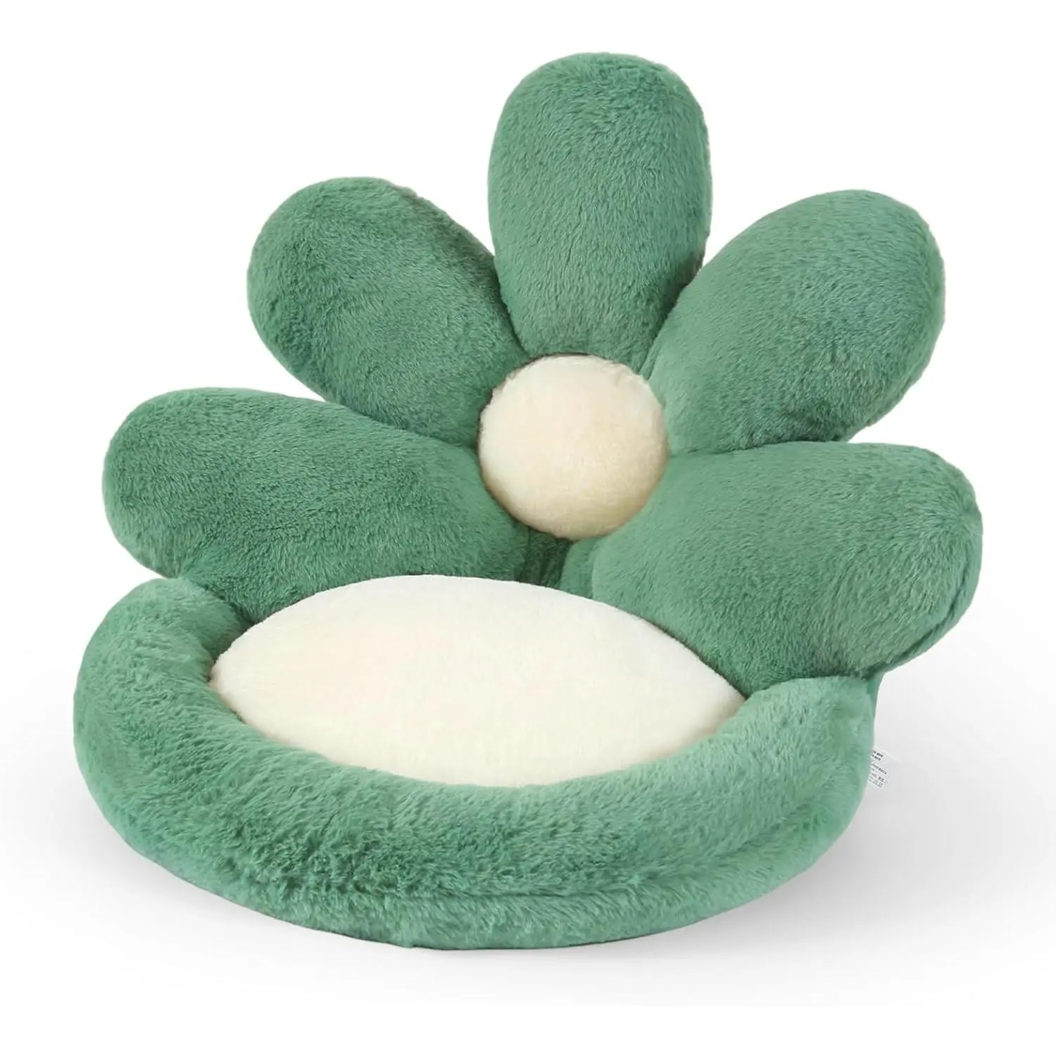 Flower Shape Chair Cushion Comfy Kawaii Seat Cushions 19 inch Cute Stuff Pad Lazy Sofa Office Floor Pillow for Gaming Chairs Room Decor Green