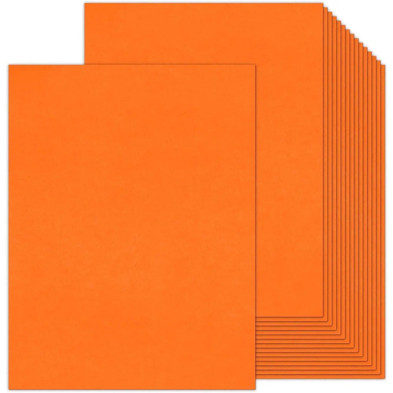 Orange Construction Cardstock Paper - 100 Sheets, 80lb, 8.5x11in, FSC Certified, Double-Sided, Fade-Resistant, Easy-to-Cut, Inkjet Printer Compatible for Halloween Crafts, DIY Cards